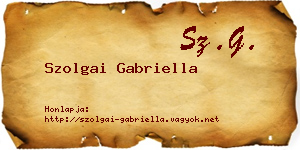 Szolgai Gabriella névjegykártya