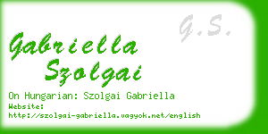 gabriella szolgai business card